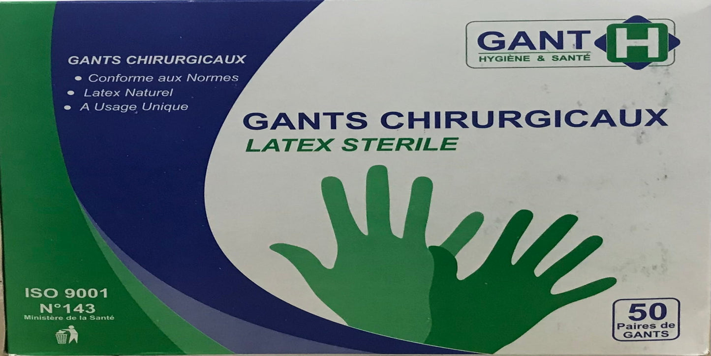 Gants Steriles Latex (Lot de 50 paires)