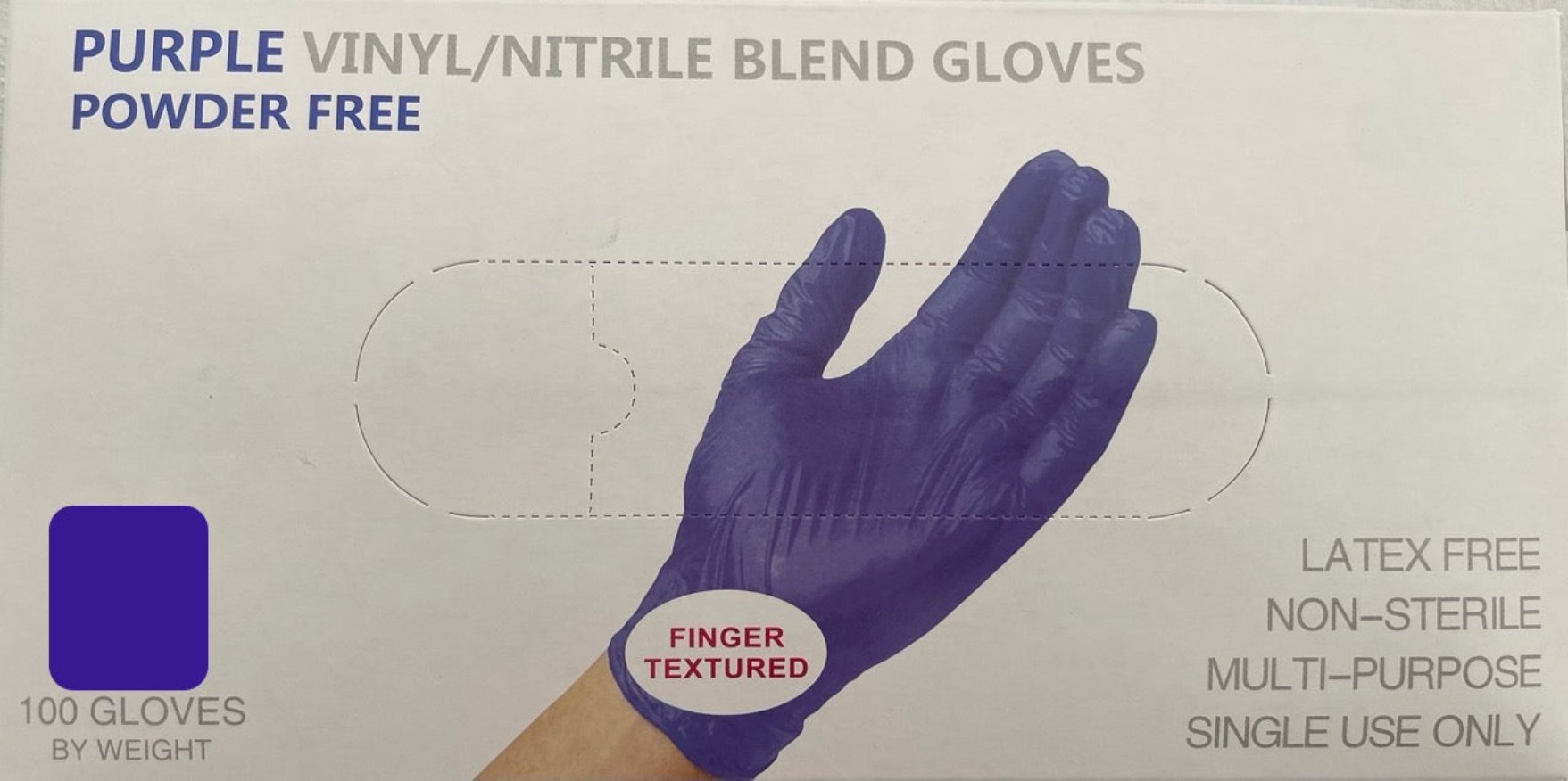 Gants nitrile Vinyle Violet AlloGants