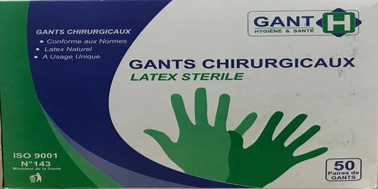 Gants Steriles Latex (Lot de 50 paires)