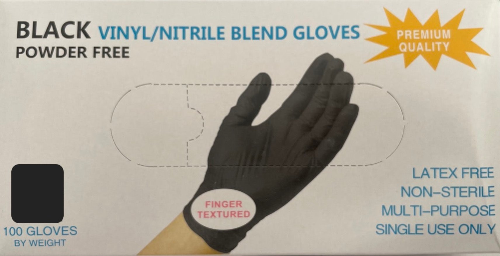 gants Nitrile Vinyle noir alloGants